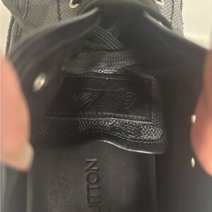 Louis Vuitton Black Textured Sneakers